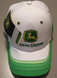 Neu John Deere Mütze LP41884 weiß Cap mit Grüntönen - Bild 1 von 5
