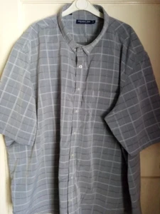 Hemd 3XL Grau Kariert Relaxed Herren Kurzarm Taschen Knopfleiste Premier Man - Bild 1 von 21