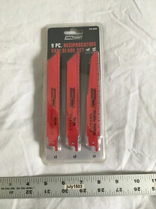 NEW 9pc 6" Reciprocating Saw Blade Set - 3 ea. for Wood, Metal, General Purpose - Picture 1 of 6