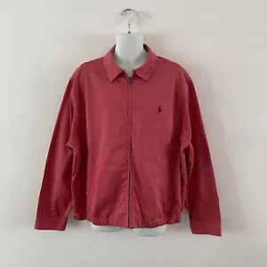 POLO BY RALPH LAUREN HARRINGTON JACKET - XL - PINK CORAL - VINTAGE RETRO - Picture 1 of 4