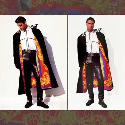 GIANNI VERSACE Pea Coat Wool Quilted w/ Fur Collar from F/W 1992/93 - Image 1 of 4