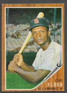 1962 Topps #590 Curt Flood Cardinals SP! SHORT PRINT GLOSSY VG LOOKS EX+ - Picture 1 of 2