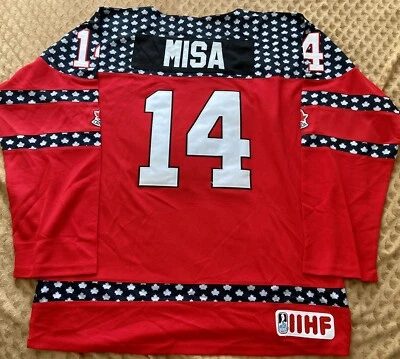 Camiseta deportiva de hockey para adultos San Jose Sharks Michael Misa 2022 del equipo Canadá debut - XL Foto 1 de 4