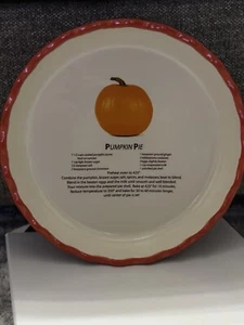 Keramik Pumpkin Pie Platte mit Rezept Druck Neu im Karton - Bild 1 von 3