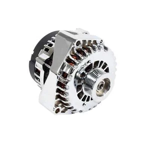 Chrome GM AD244 Style High Output 220 Amp Alternator for GM LS - Picture 1 of 3