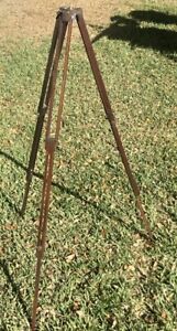 Antique 1880’s or 1890’s wooden camera tripod. Adjusts from 36” tall to 50” tall