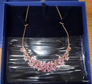 Swarovski Crystal LILIA necklace pink rose gold tone butterfly, 5368426, BNIB - Picture 1 of 7