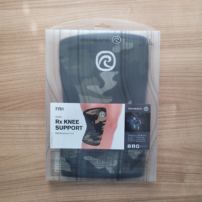 Rehband RX Knee Sleeve (Single) – 5mm – Camo – Size L – New in Package - Image 1 of 4