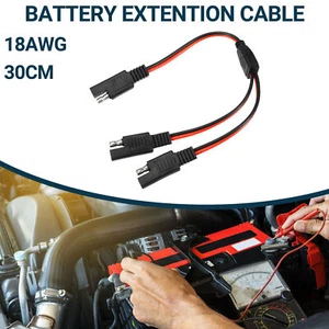 Car Motorcycle Battery SAE Quick Extension Cable Adapter 11.81ft 18 AWG 1 Pcs - Picture 1 of 8
