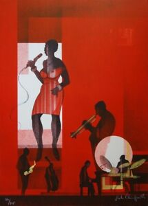 Sacha CHIMKEVITCH : Jazz, Hot Swing - LITHOGRAPHIE ORIGINALE SIGNEE N°