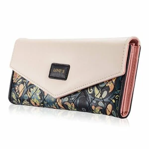 Black Fashion Women Leather Long Wallet Card Holder Clutch Phone Purse Handbag - Picture 1 of 7