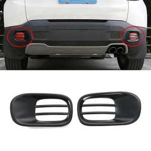 Fit 2015-2019 Jeep Renegade Iron Rear Bumper Reflector Fog Lamp Cover Trim-Black - Picture 1 of 9