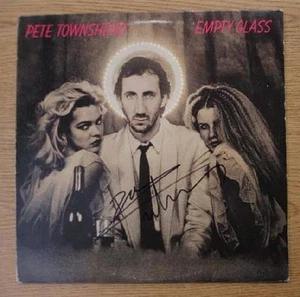 PETE TOWNSHEND SIGNED COA THE WHO EMPTY GLASS LP 1980 AUTOGRAPH ORIGINAL  - Picture 1 of 1