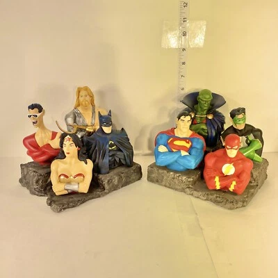 Estatueta DC Direct Liga da Justiça Bookends Estátua Vintage em PERFEITO Estado - Imagem 1 de 4