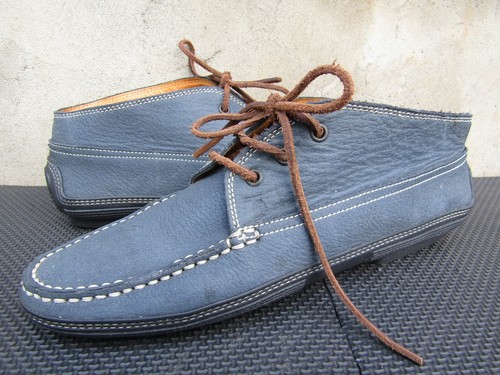 TOD’S Stivaletti stringati da donna Tod's in pelle blu taglia 40 US 10 tacco piatto