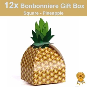 12x Bonbonniere Bomboniere Candy Gift Boxes - Pineapple (90x90x170mm) - Bild 1 von 4