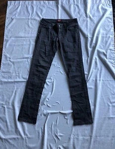 Dickies Skinny Straight Jeans Womens 7 Black Button Zip Pocket - Picture 1 of 5