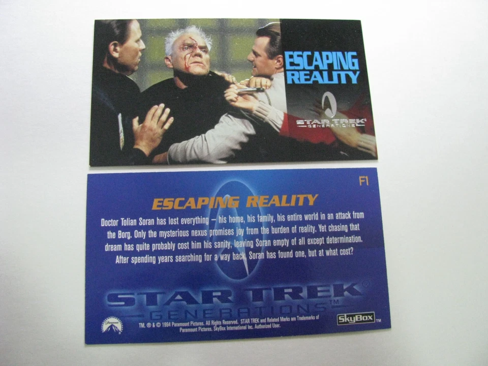 Star Trek Generations Foil Chase Card F1 Escaping Reality Skybox 1994  - Image 1 of 1