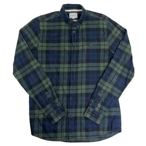 Camicia Norse Projects Anton Spazzolata Flanella Bottone Uomo Verde Pino Medio Quadri - Foto 1 di 11