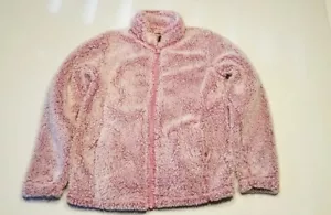 32 Degree Heat Girl’s Pink Soft Zip Up Fleece Faux Fur Jacket Medium 10/12 - Picture 1 of 9