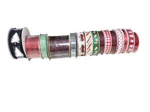 15 Stück Neu Band Weihnachten verschiedene Größen Drahtband rot weiß grün schwarz - Bild 1 von 4