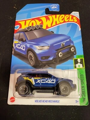 2024 Hot Wheels #14 HW Green Speed 2/10 VOLVO XC40 RECHARGE Blue New Near Mint - Image 1 of 2