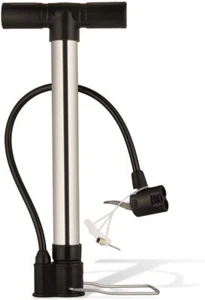 Fahrrad Fahrradpumpe Silber Luftpumpe Standluftpumpe Handdruckpumpe Pumpe 30cm - Bild 1 von 13