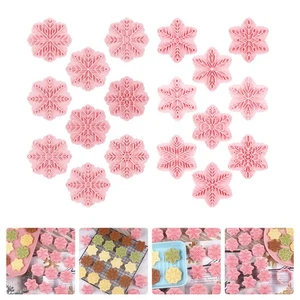 18 Pcs Schneeflocken-Ausstecher Kind Weihnachtsplätzchenform Gebäckform - Bild 1 von 12