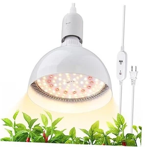 Hanging Grow Lights for Indoor Plants, 25W Full Spectrum, with Timer and - Picture 1 of 7