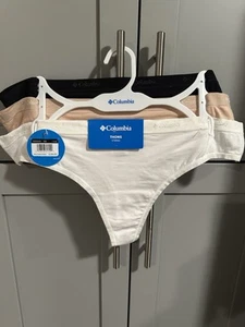 Columbia Damen 4-Wege Stretch Baumwolle Tangas 3er Pack L Größe UVP: $ 28,00 - Bild 1 von 7