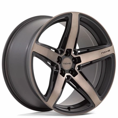 20x9.5" Niche Wheels M271 Teramo Matte Black with Double Dark Tint Rims Foto 1 de 4