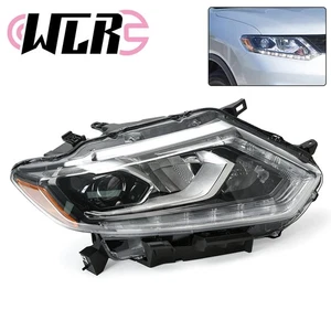 For Nissan Rogue 2014-2016 Headlight LED Passenger Side Black Headlamps - Picture 1 of 13