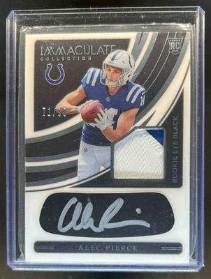2022 Immaculate Alec Pierce Rookie Eye Black Patch Jersey RC Auto #71/99 Colts - Image 1 of 2