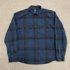 Camisa de franela Mountain Hardwear para hombre mediana azul negra a cuadros - Imagen 1 de 7