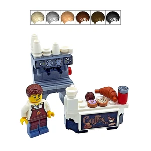 Genuino LEGO® Barista Regalo Masculino Minifigura Café Cafetería Trabajador Día del Padre - Imagen 1 de 6