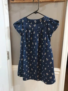 Hanna Andersson Girl's Blue Floral Ss Dress Sz 130 US 8 GUC 😊FAST SHIP 😊 - Picture 1 of 5