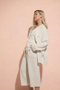 Yours Curve Women's Plus Size Relaxed Linen Blazer - Picture 1 of 15