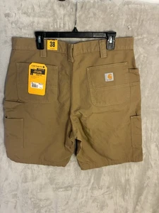 Carhartt Herren lockere Passform Canvas Utility Arbeitsshorts hellbraun (38 Reg, 10" Schrittlänge) NEU - Bild 1 von 16