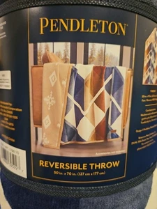Pendleton Druck Plüsch weich Überwurf wendbar Herbst Winter 50" x 70" Neu mit Etikett viral - Bild 1 von 6