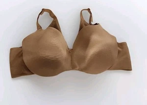 Cacique Lightly Lined Balconette Bra Size 46C Satin Beige Underwire - Picture 1 of 7