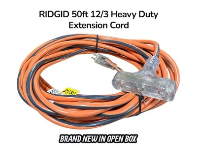 50 ft. 12/3 Heavy Duty Indoor/Outdoor Extension Cord with Tritap Lighted End - Imagem 1 de 4