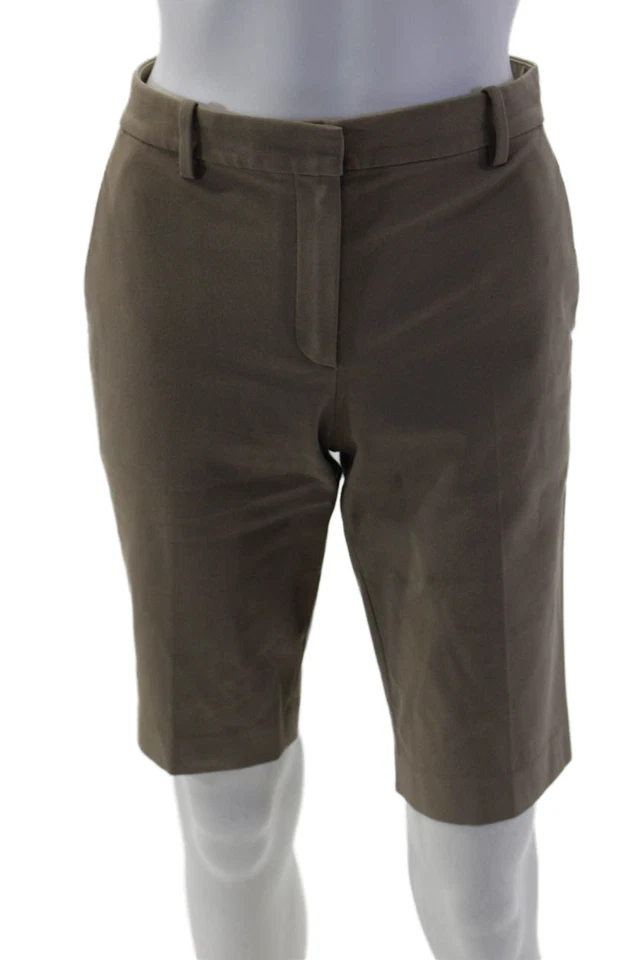 Pantalones Cortos Chinos Theory Unisex Marrón Gancho y Ojo Talla 2 Foto 1 de 4