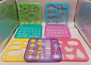 1987 Vintage Tupperware TupperToys Schablonen Set 7 Blumen Buchstaben Formen - Bild 1 von 10
