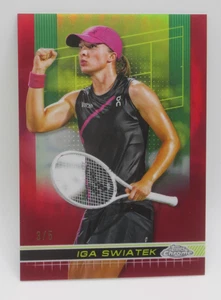 Topps Tennis Chrome 2024 Iga Swiatek Red Refractor /5 SSP SP 3/5 - Picture 1 of 3