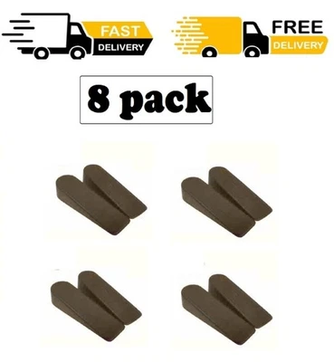 Paquete de 8 topes de puerta de goma marrón Foto 1 de 4