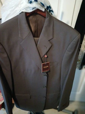 New Men's Taupe Tasso Elba 43L Two Piece Suit - Image 1 of 4