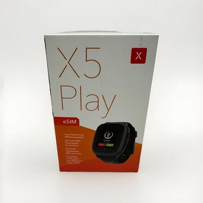 Xplora X5 Play 45mm Smartwatch - Grau mit Silikonarmband in Schwarz (GPS) - Bild 1 von 3