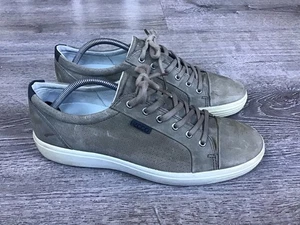ECCO SOFT 7 Mens Size 10 44 Gray Perforated Leather DANISH DESIGN  Sneaker Shoes - Picture 1 of 12