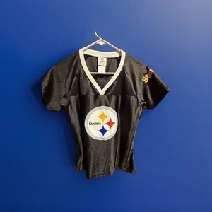 NFL Team Apparel Pittsburgh Steelers Jersey Ben Roethlisburger V-Neck Womans M - Picture 1 of 4