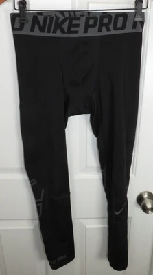 Meia-calça Nike Pro Compression masculina tamanho médio preta hiperquente - Imagem 1 de 4